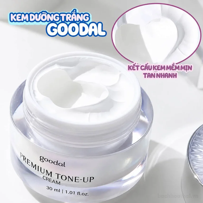 Kem dưỡng nâng tone cấp ẩm goodal PREMIUM TONE-UP Hàn Quốc ảnh 4
