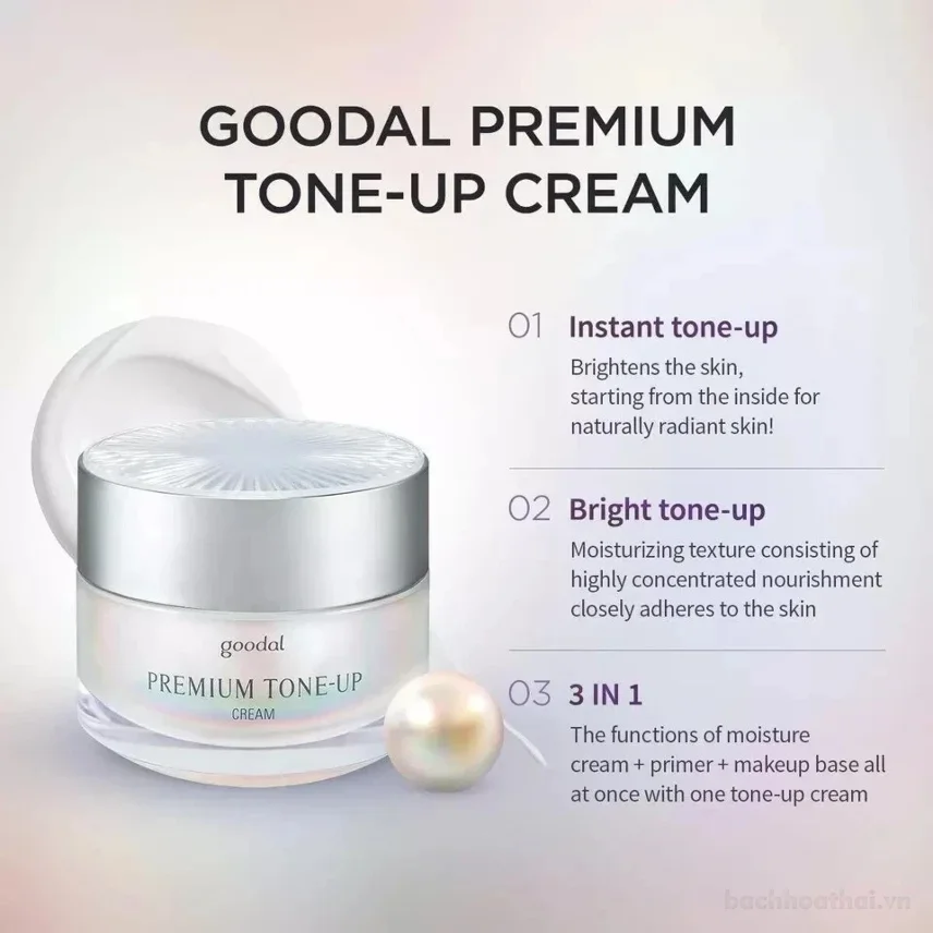Kem dưỡng nâng tone cấp ẩm goodal PREMIUM TONE-UP Hàn Quốc ảnh 5
