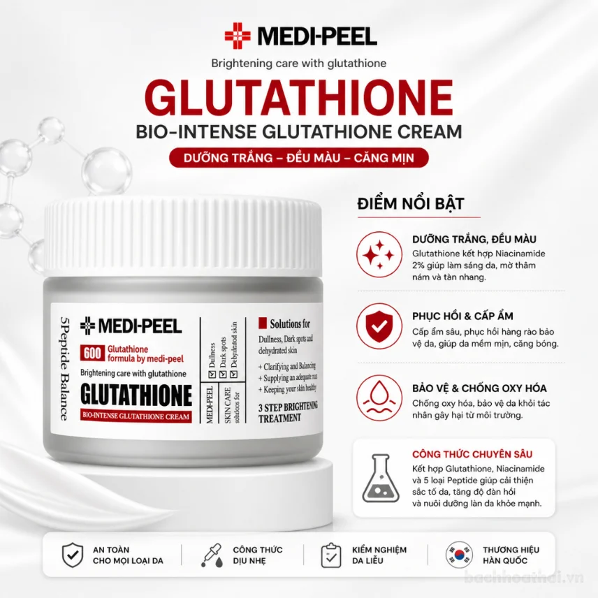 Kem dưỡng trắng Da MEDIPEEL Medi-Peel Bio-Intense Glutathione White Cream 50gr ảnh 8