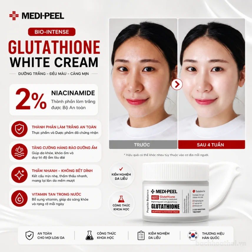 Kem dưỡng trắng Da MEDIPEEL Medi-Peel Bio-Intense Glutathione White Cream 50gr ảnh 11