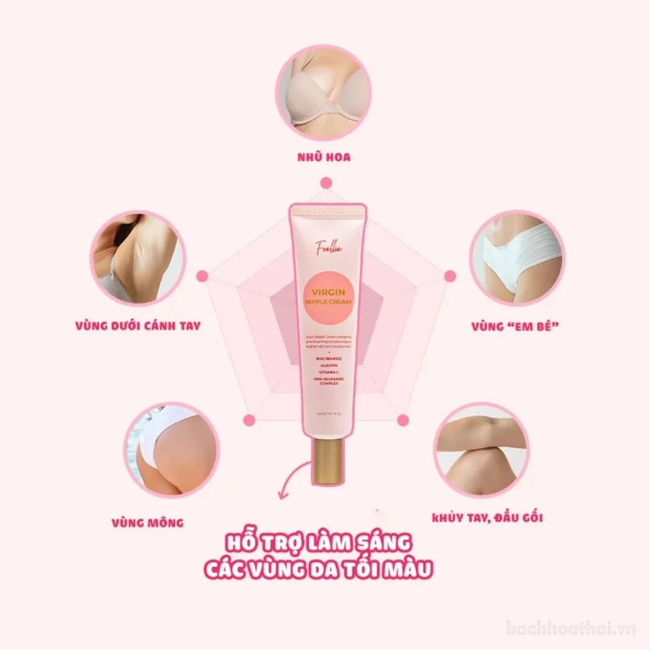 Kem làm hồng nhũ hoa giảm sắc tố da Foellie VIRGIN NIPLE CREAM ảnh 10