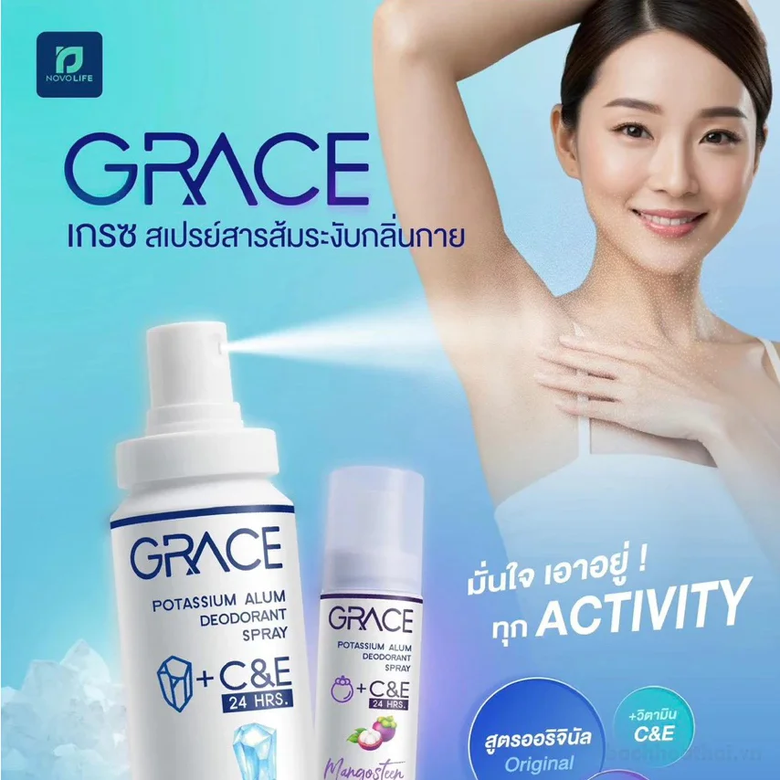 Xịt khử mùi Grace Potassium Alum C&E 24HRS 50ml ảnh 9