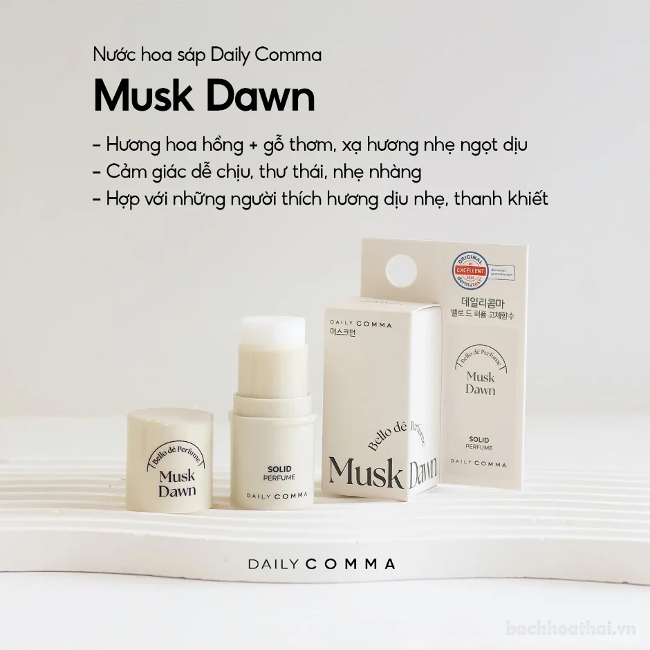 Nước hoa Sáp Daily Comma Solid Perfume hương thơm dịu nhẹ nhỏ gọn 4.7g ảnh 8