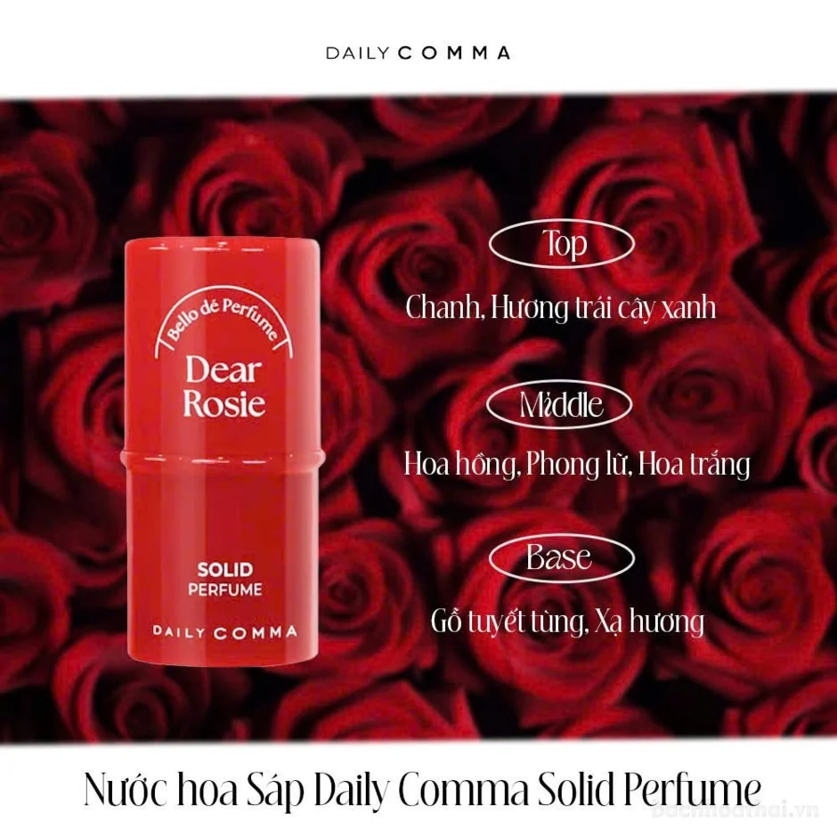 Nước hoa Sáp Daily Comma Solid Perfume hương thơm dịu nhẹ nhỏ gọn 4.7g ảnh 12