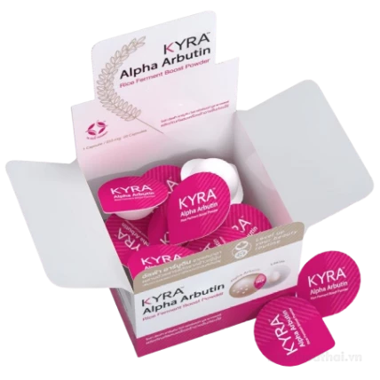 Bột kích trắng Kyra Alpha Arbutin Rice Ferment Booster Powder ảnh 1