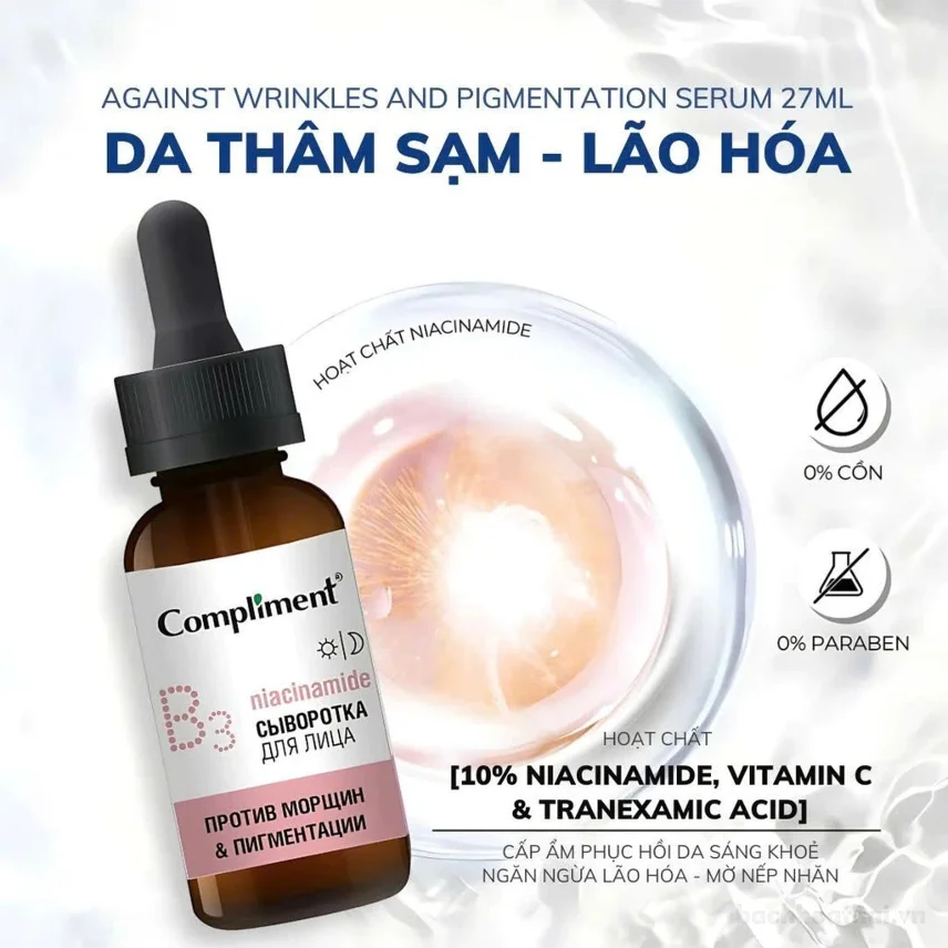 Seum đều màu da Compliment B3 Niacinamide 10%, Vitamin C & Tranexamic Acid Serum 27ml ảnh 10