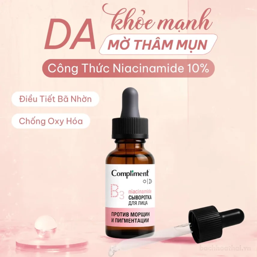 Seum đều màu da Compliment B3 Niacinamide 10%, Vitamin C & Tranexamic Acid Serum 27ml ảnh 11