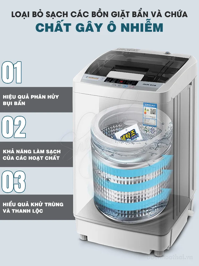 Bột tẩy lồng máy giặt BND Life Health Washing Tub Cleaner 99% diệt khuẩn 150g ảnh 7