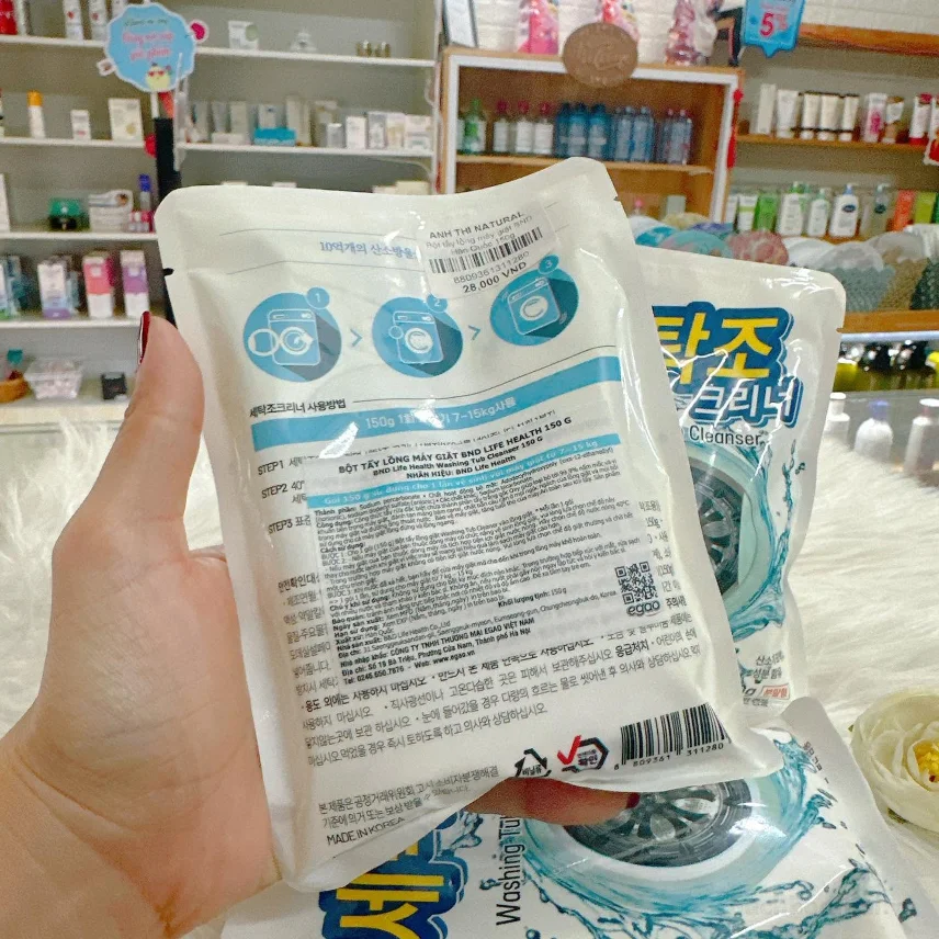 Bột tẩy lồng máy giặt BND Life Health Washing Tub Cleaner 99% diệt khuẩn 150g ảnh 13