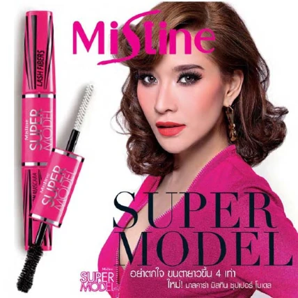 Kích dài mi 4x với sợi carbon Mascara 4D 2 in 1 Mistine Super model Miracle Lash Thái Lan ảnh 3