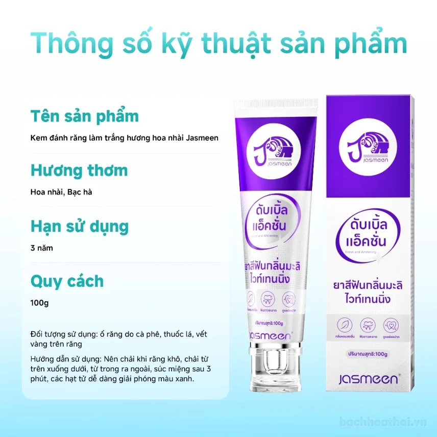 Kem đánh răng làm trắng răng JASMEEN Thái Lan  ảnh 15