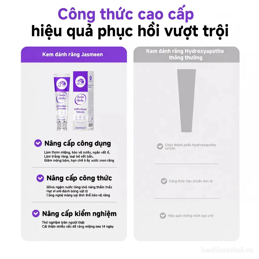 Kem đánh răng làm trắng răng JASMEEN Thái Lan  ảnh 4