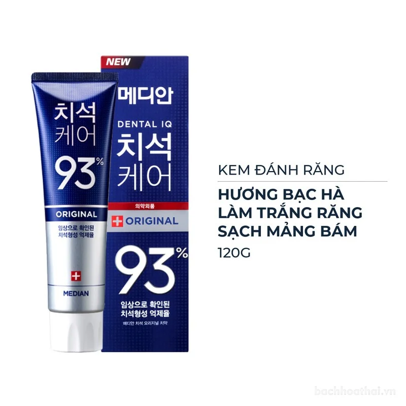 Kem đánh răng Median Dental IQ 93% Hàn Quốc 120gr ảnh 12