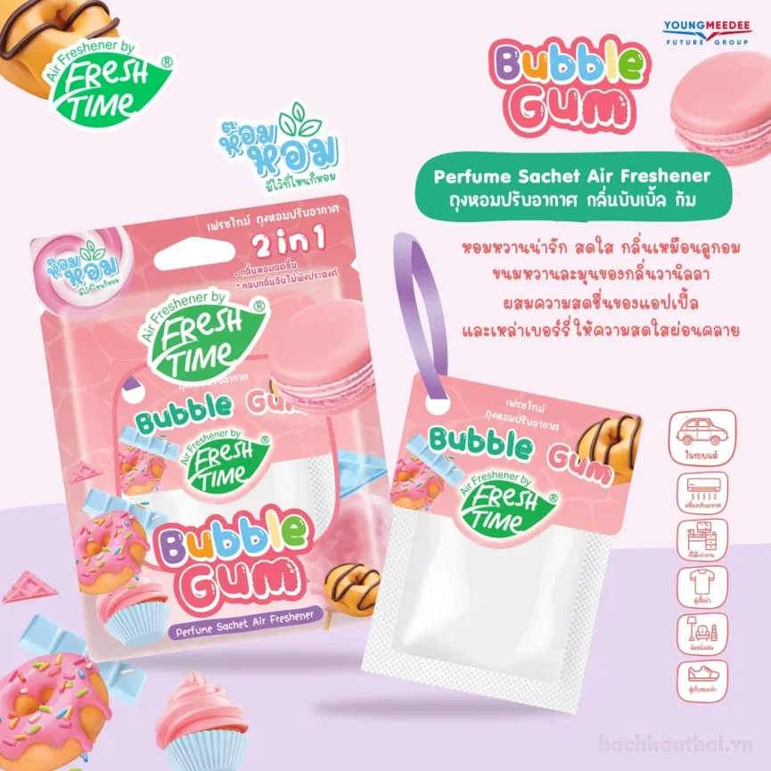 Túi thơm Chupa Chups Air Freshener Thái Lan hương kẹo trái cây (đủ 2 mùi) ảnh 19