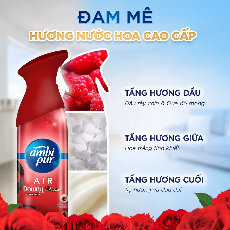 Xịt Phòng Khử Mùi AMBI PUR Hương Nước Hoa 275ml ảnh 7