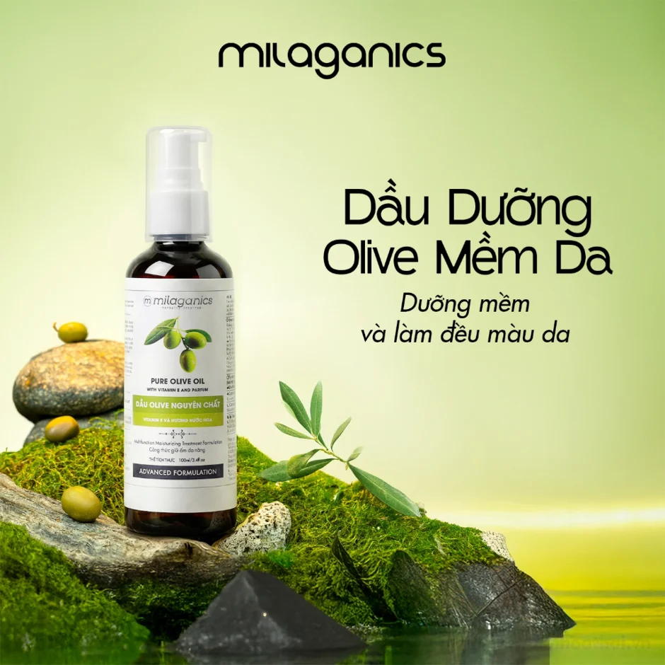 Dầu Oliu nguyên chất Milaganics Pure Olive Oil 100ml ảnh 7