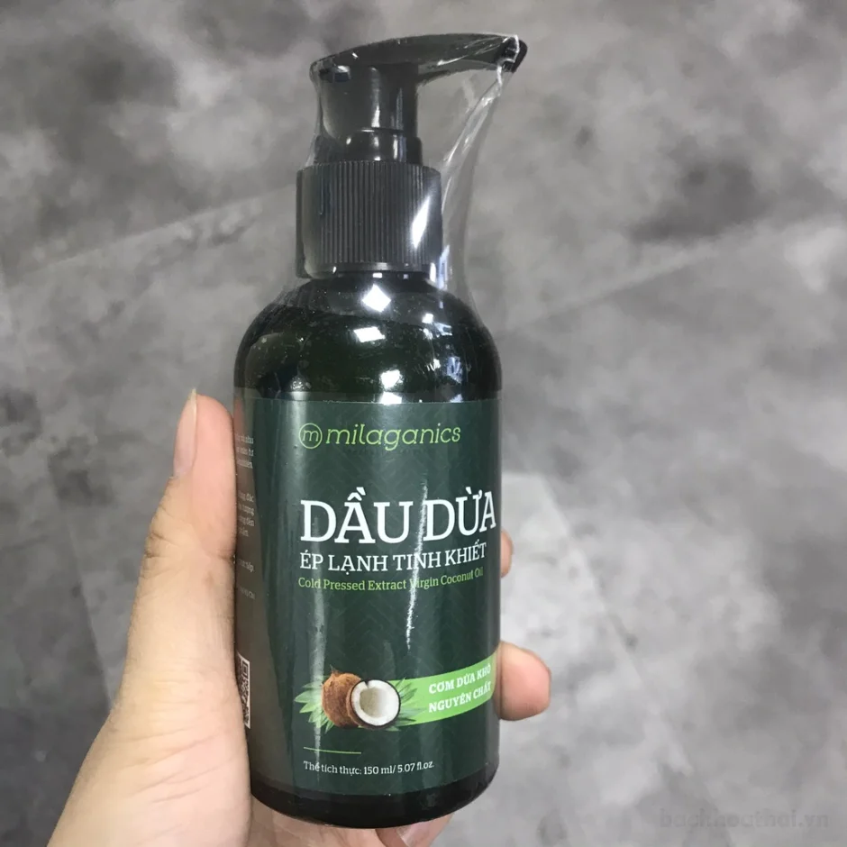 Dầu dừa ép Lạnh MILAGANICS Coconut Oil giảm xơ rối, dày mượt ảnh 5