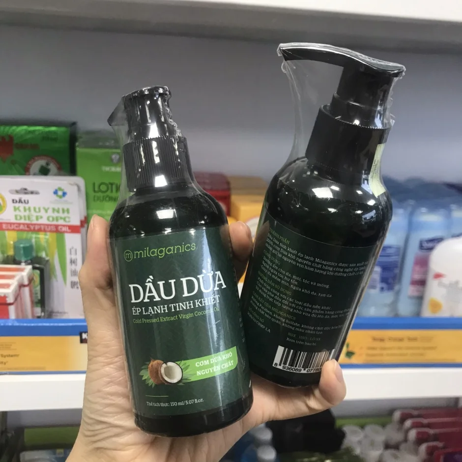 Dầu dừa ép Lạnh MILAGANICS Coconut Oil giảm xơ rối, dày mượt ảnh 7