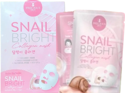 1 miếng Mặt nạ ốc sên dưỡng da Snail Bright Collagen Mask Thái Lan ảnh 1