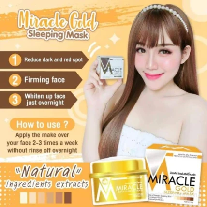 Mặt nạ ngủ nám, tàn nhang Miracle Gold Sleeping Mask Thái Lan ảnh 2