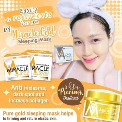 Mặt nạ ngủ nám, tàn nhang Miracle Gold Sleeping Mask Thái Lan ảnh 5