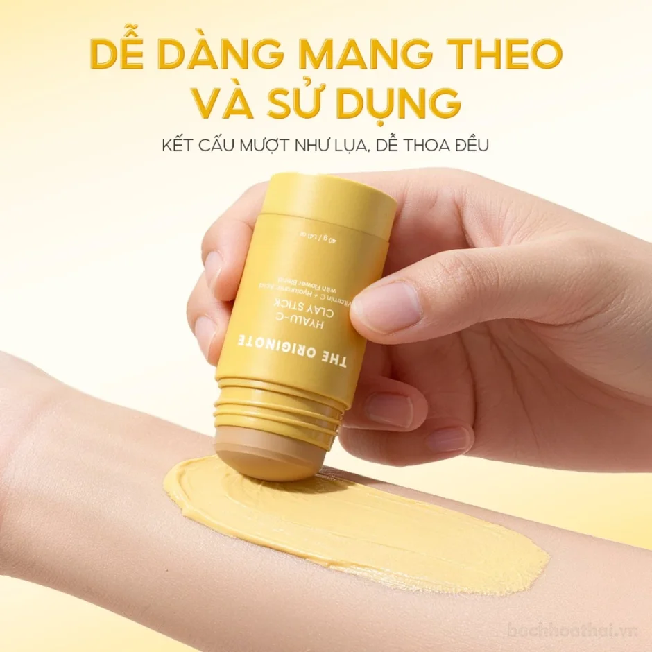 Thanh lăn mặt nạ đất sét ngải cứu The Originote B3 Clay Stick se khít lỗ chân lông ảnh 5