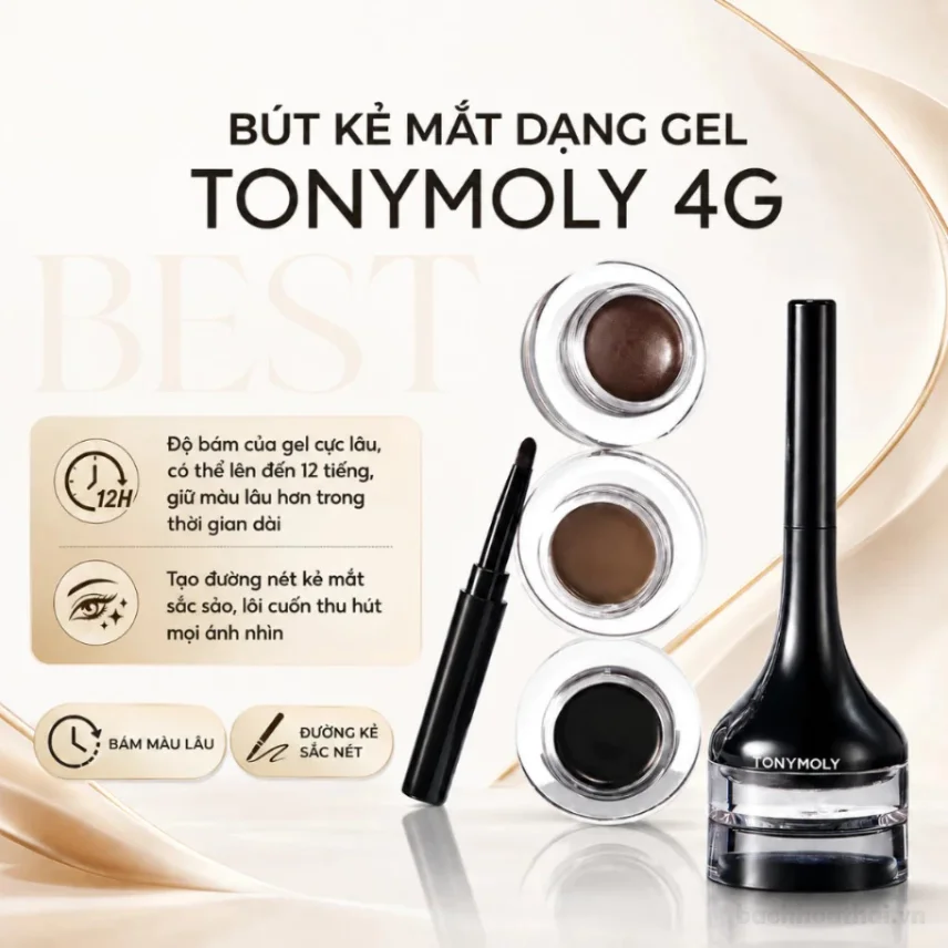 Kẻ mắt dạng Gel Tonymoly Back Gel Eyeliner 4g ảnh 16