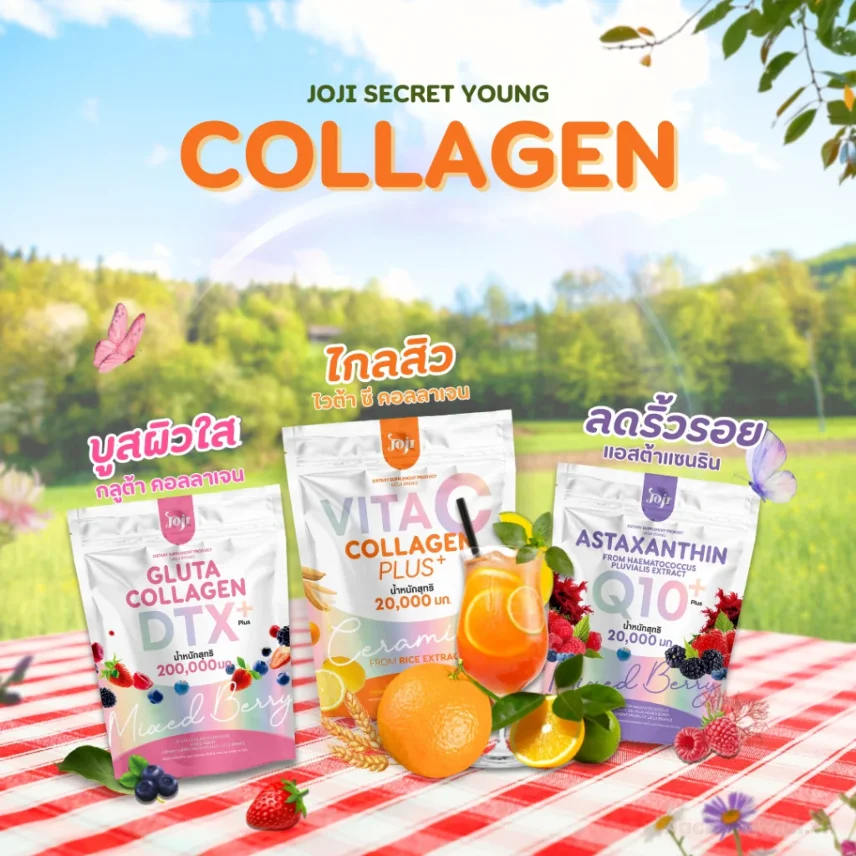 Collagen hòa tan Joji Vita C Collagen Plus 200.000mg 0% đường ảnh 2