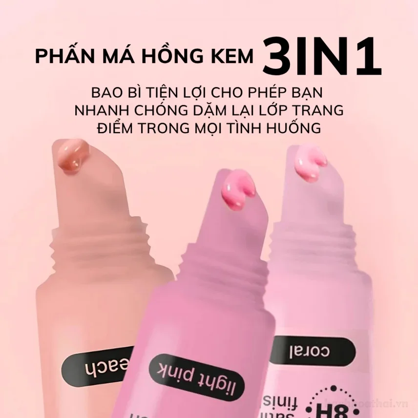 Phấn má hồng kem 3 in 1 Compliment makeup Blush ảnh 3