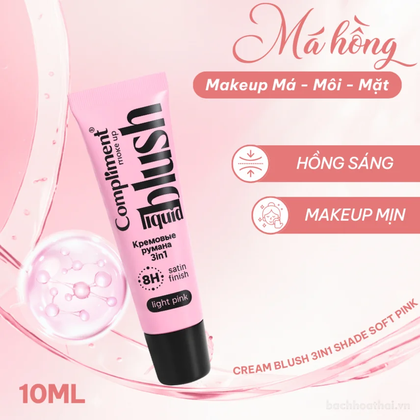 Phấn má hồng kem 3 in 1 Compliment makeup Blush ảnh 14
