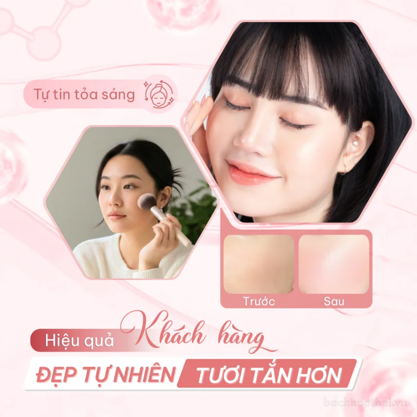 Phấn má hồng kem 3 in 1 Compliment makeup Blush ảnh 11