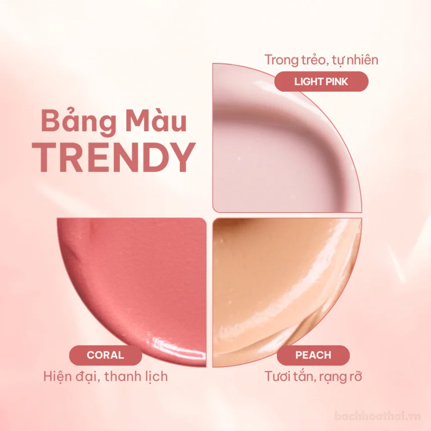 Phấn má hồng kem 3 in 1 Compliment makeup Blush ảnh 7