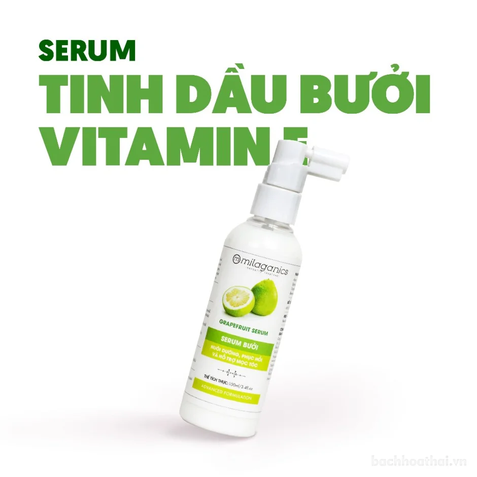 Xịt dưỡng tinh dầu vỏ bưởi MILAGANICS Serum giảm gãy rụng ảnh 2