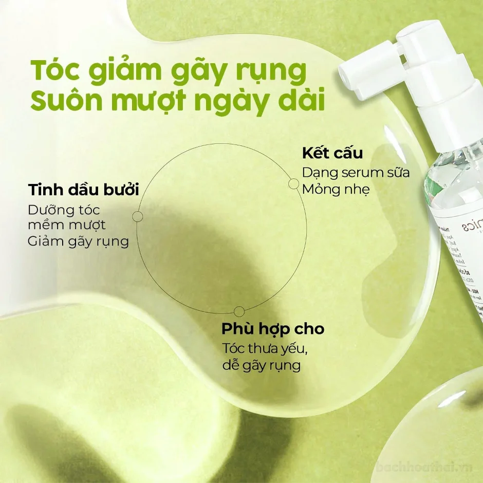 Xịt dưỡng tinh dầu vỏ bưởi MILAGANICS Serum giảm gãy rụng ảnh 6