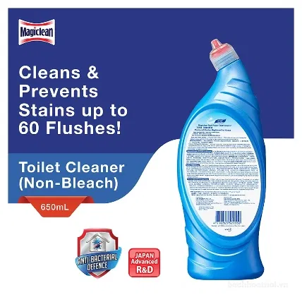 Dung dịch tẩy rửa bồn cầu sức mạnh kép KAO Magiclean Toilet Clean Plus+ Bleach Forest & Ocean 650ml ảnh 4