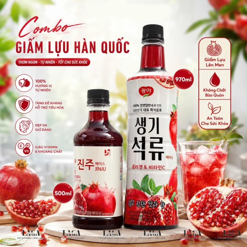 Nước uống lựu lên men giấm lựu Kwangya Collagen Vitamin C ảnh 8