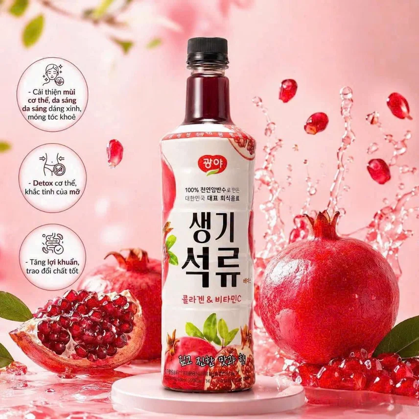 Nước uống lựu lên men giấm lựu Kwangya Collagen Vitamin C ảnh 12
