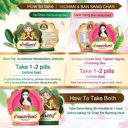 Detox giảm cân bà già Ya Chan Fat Burning Herb ảnh 19