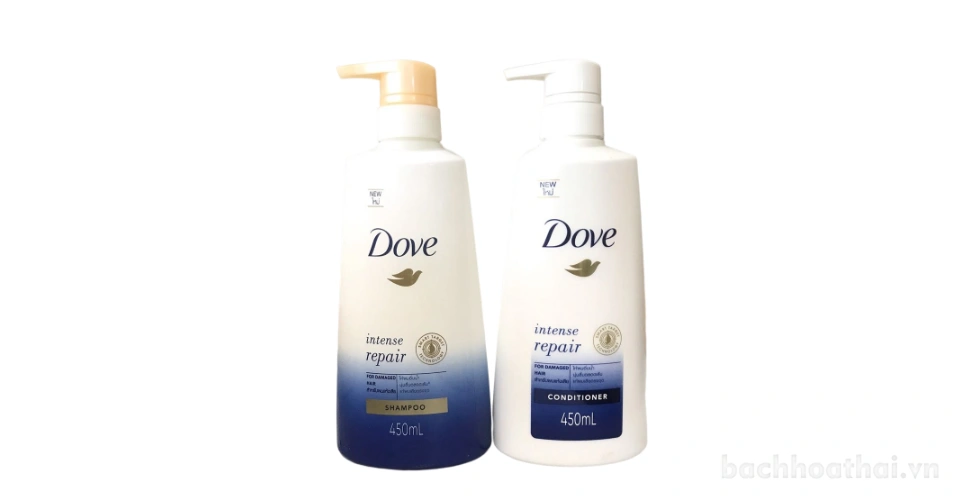 Dầu gội xả Dove Intense Repair phục hồi tóc 450ml