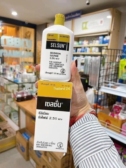 Dầu gội loại bỏ gàu, nấm, ngứa da đầu Selsun Selenium Sulfide 2.5% 120ml Thái Lan ảnh 6