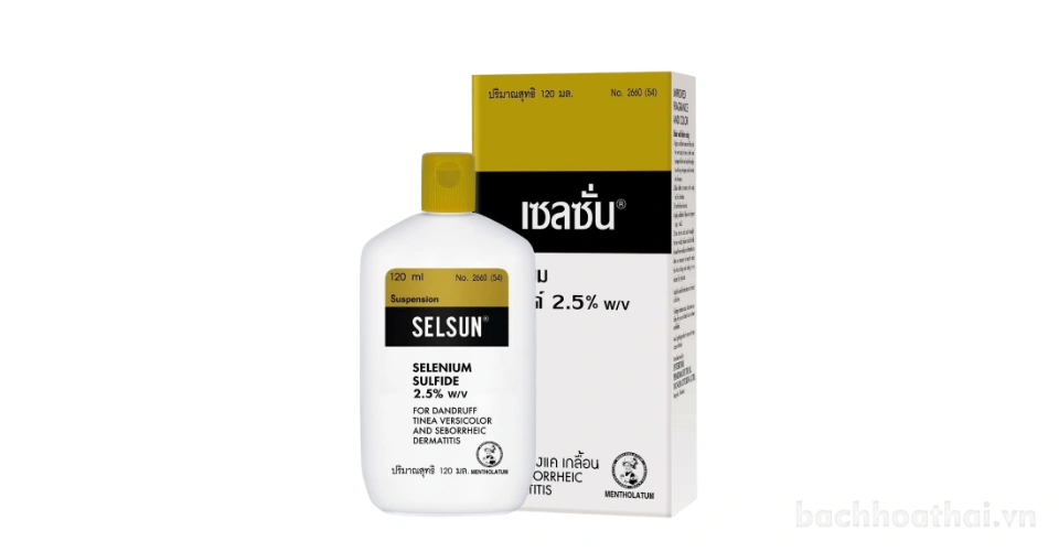 Dầu gội loại bỏ gàu, nấm, ngứa da đầu Selsun Selenium Sulfide 2.5% 120ml Thái Lan