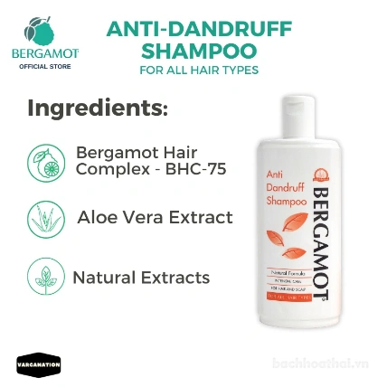 Dầu gội dược liệu loại bỏ gàu, ngứa Bergamot Anti Dandruff Shampoo Thái Lan ảnh 8