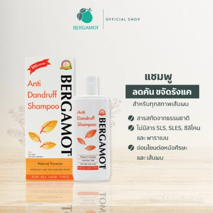 Dầu gội dược liệu loại bỏ gàu, ngứa Bergamot Anti Dandruff Shampoo Thái Lan ảnh 3