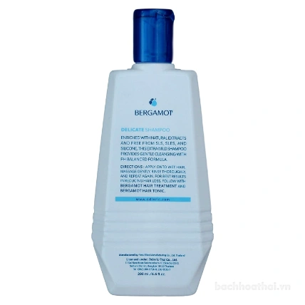 Dầu gội dược liệu dưỡng phục hồi ngăn rụng tóc Bergamot Delicate Shampoo Thái Lan ảnh 3