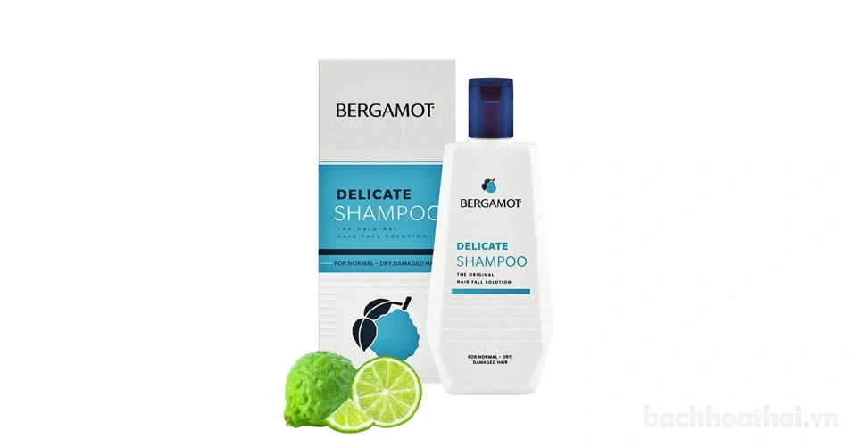 Dầu gội dược liệu rụng tóc Bergamot Delicate Shampoo Thái Lan [Dành cho tóc thường - khô, hư tổn]