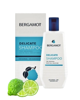 Ảnh sản phẩm Dầu gội dược liệu rụng tóc Bergamot Delicate Shampoo Thái Lan [Dành cho tóc thường - khô, hư tổn] 1