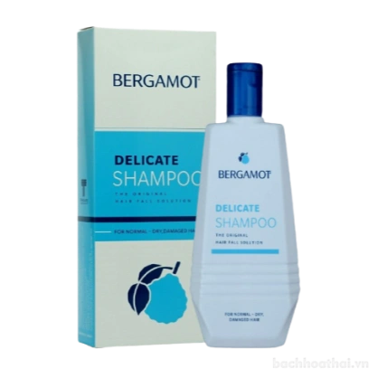 Dầu gội dược liệu dưỡng phục hồi ngăn rụng tóc Bergamot Delicate Shampoo Thái Lan ảnh 1