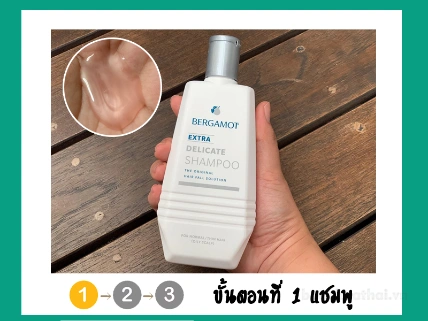 Dầu gội ngăn ngừa rụng tóc Bergamot Extra Delicate Shampoo Thái Lan ảnh 5