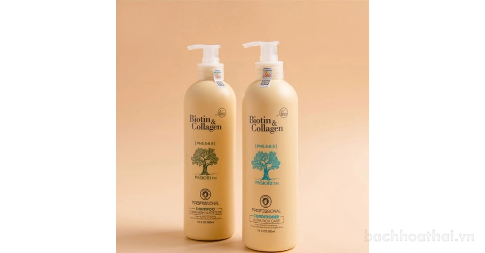 Cặp dầu gội xả Biotin&Collagen Sampoo and Conditioner