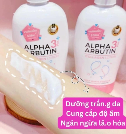 Sữa dưỡng thể Alpha Arbutin Collagen Lotion 3 Plus 500ml Thái Lan ảnh 13